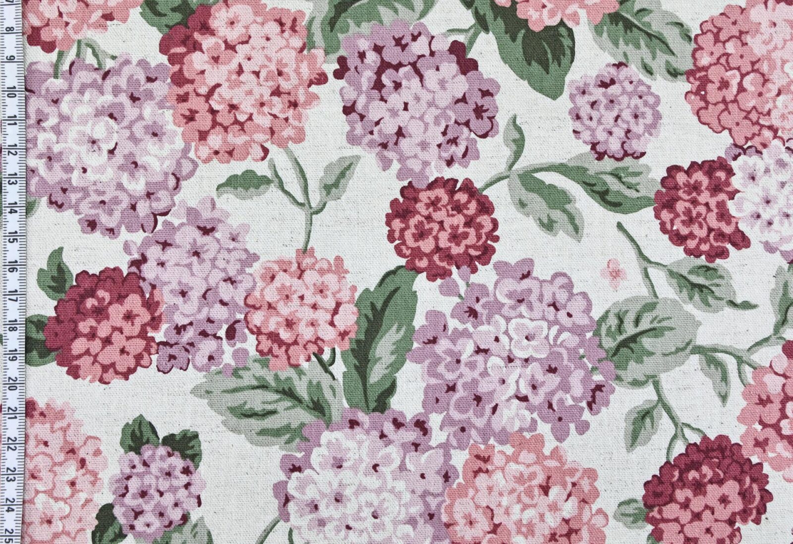 Canvas Japonais hortensia rose. Japanese fabric