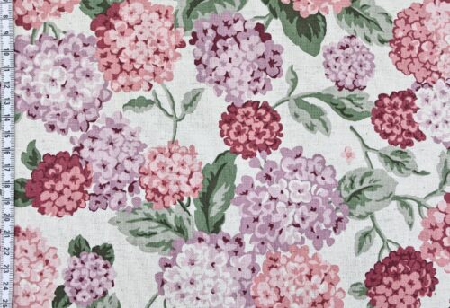 Canvas Japonais hortensia rose. Japanese fabric