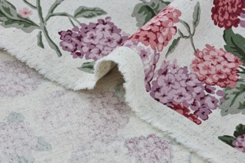 Canvas Japonais hortensia rose. Japanese fabric