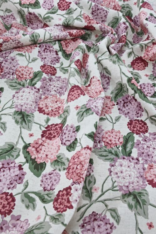 Canvas Japonais hortensia rose. Japanese fabric