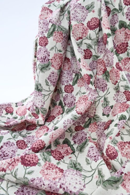 Canvas Japonais hortensia rose. Japanese fabric