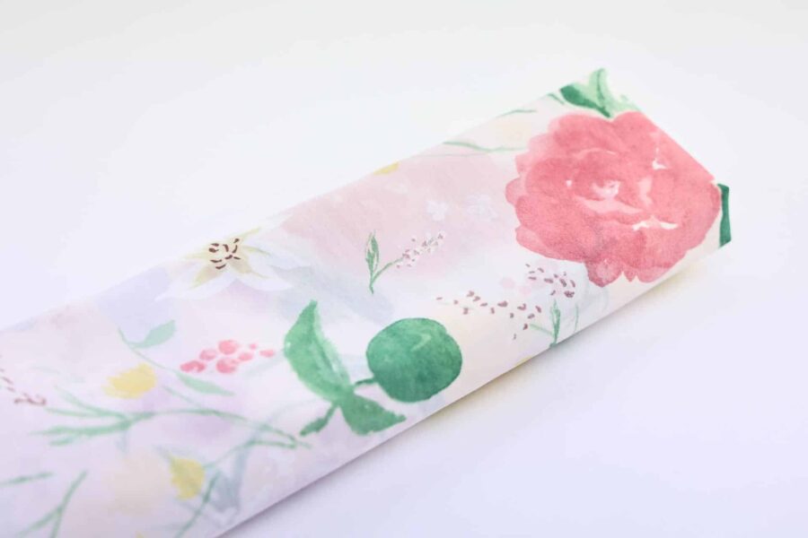 Nani IRO Rakuen soie et coton blanc. Japanese fabric