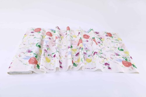 Nani IRO Rakuen soie et coton blanc. Japanese fabric