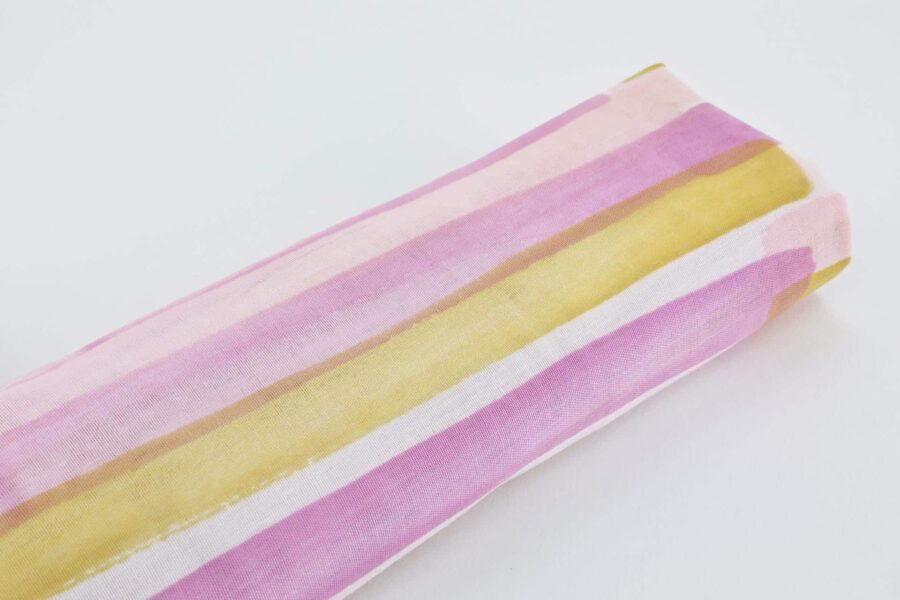 Tissu Nani IRO GRACE coton bio rose jaune
