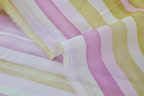 Tissu Nani IRO GRACE coton bio rose jaune