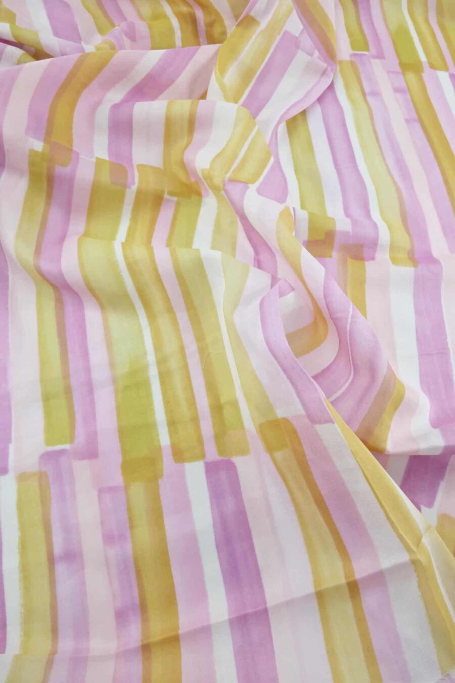 Tissu Nani IRO GRACE coton bio rose jaune