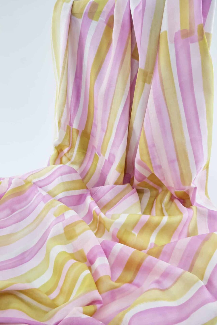 Tissu Nani IRO GRACE coton bio rose jaune