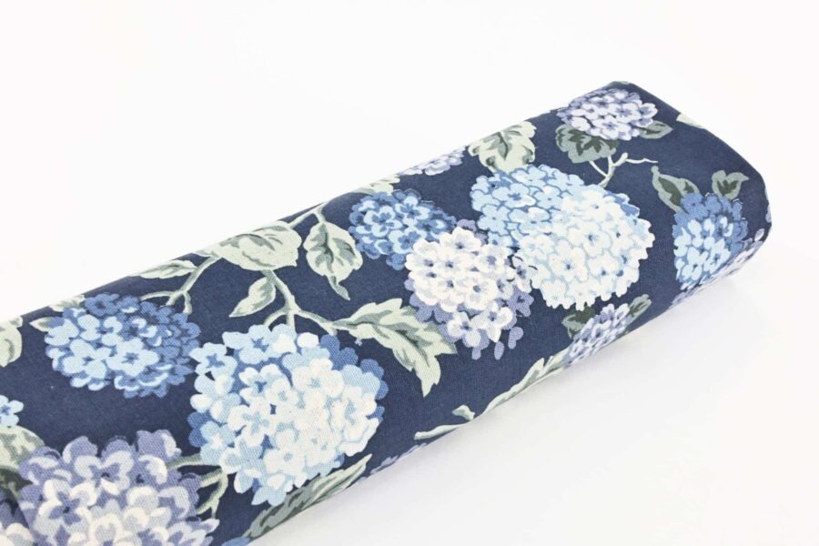 Canvas Japonais hortensia bleu marine. Japanese fabric