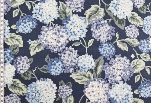 Canvas Japonais hortensia bleu marine. Japanese fabric