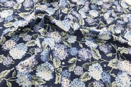 Canvas Japonais hortensia bleu marine. Japanese fabric