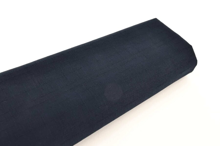 Tissu Japonais coton Dobby bleu marine uni. Japanese fabric