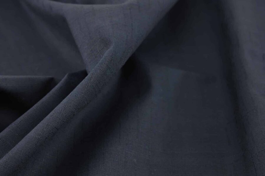 Tissu Japonais coton Dobby bleu marine uni. Japanese fabric