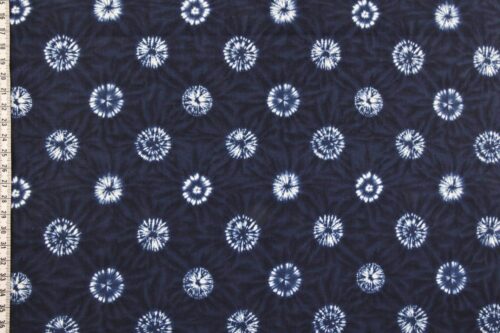 Tissu Japonais imprimé indigo Kumo shibori. Japanese Shibori fabric