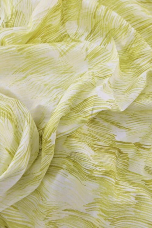 Tissu bio Nani IRO Good Sign jaune