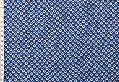 Tissu Japonais imprimé indigo Kanoko shibori. Japanese fabric