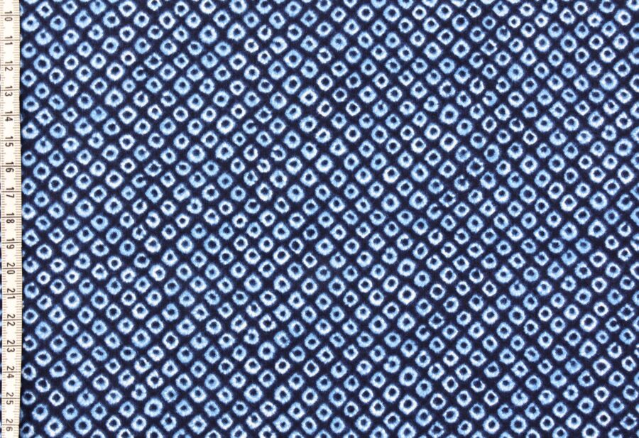 Tissu Japonais imprimé indigo Kanoko shibori. Japanese fabric