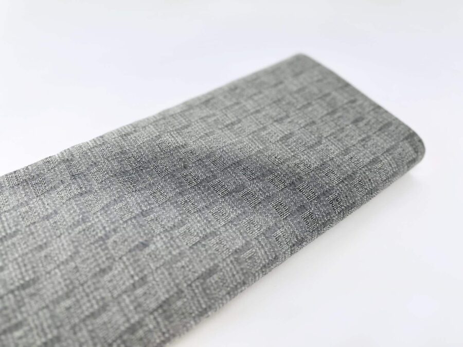 Tissu tissé gris carreaux pour patchwork Japonais