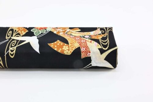 Japanese fabric with cranes and Tanabata Noshi