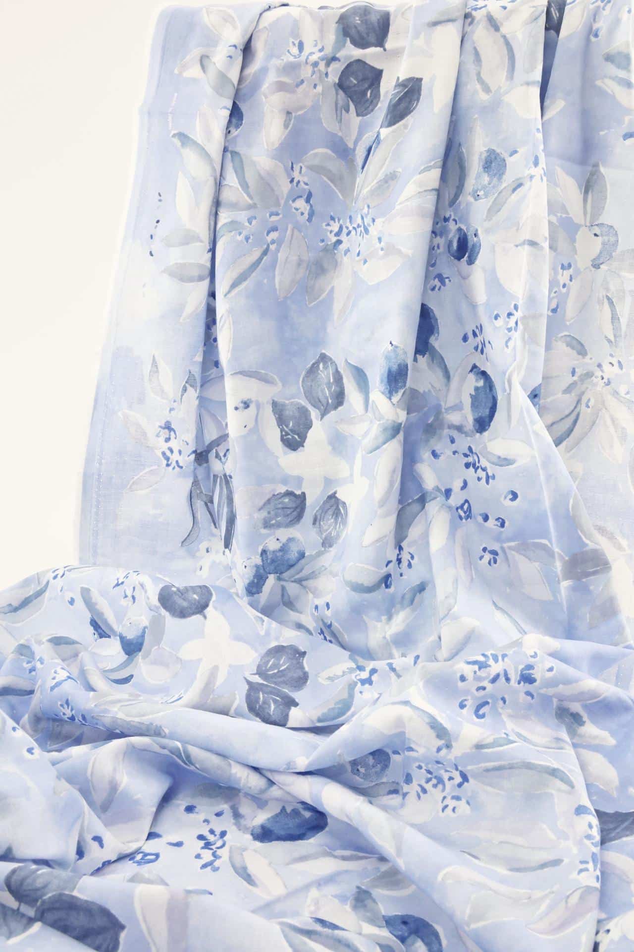 Nani IRO organic cotton double gauze Margo bleu