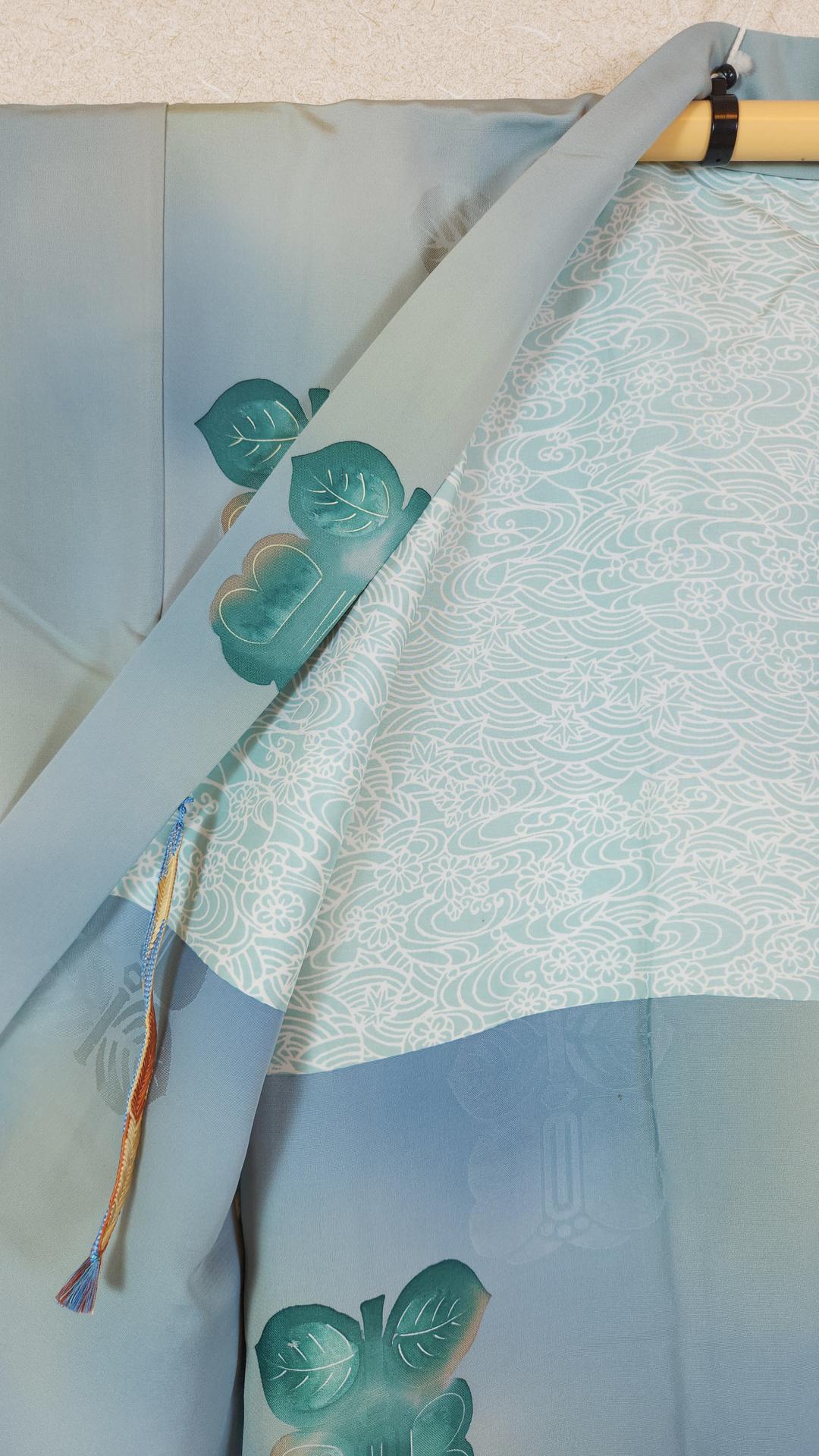 Blue-green gradient Haori