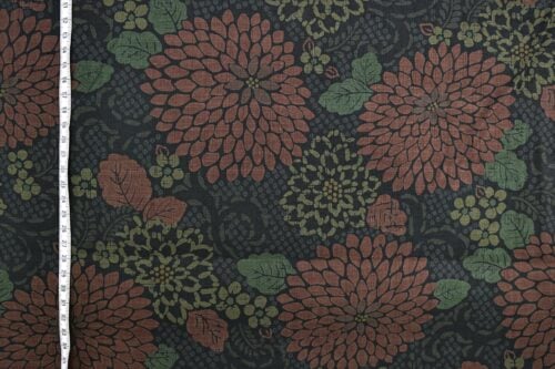 Japanese fabric – kiku in burgundy dobby cotton