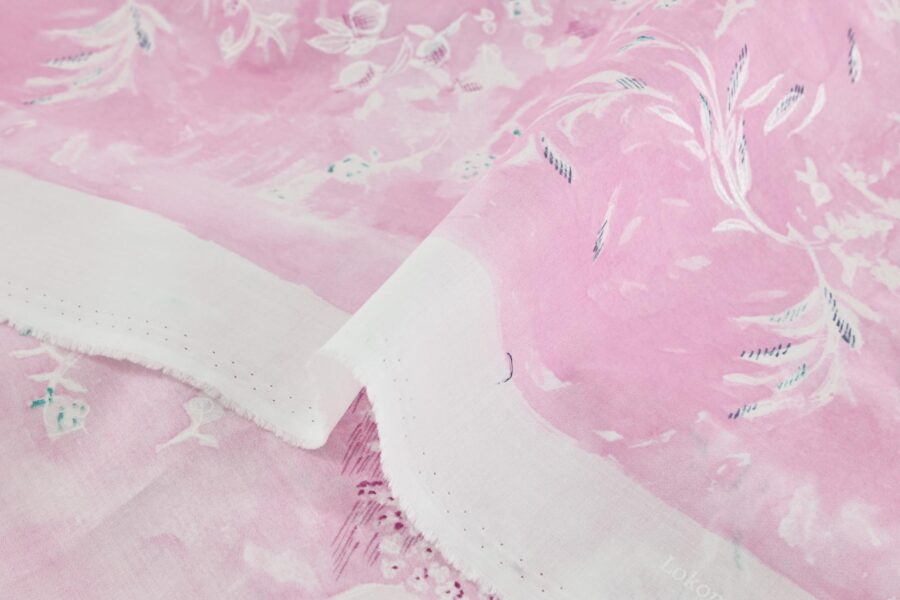 Nani IRO Lokomaikai organic pink cotton lawn