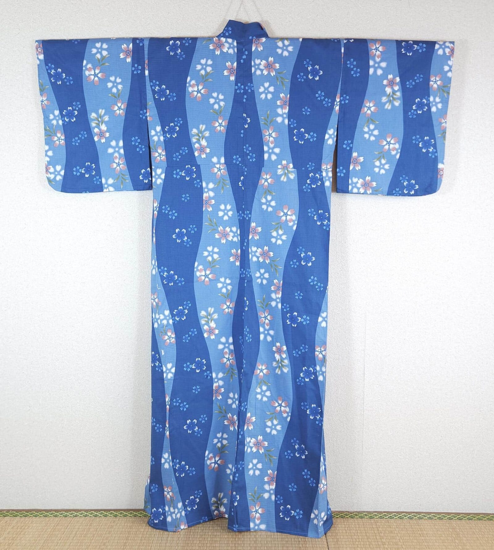 Blue Yukata with sakura flowers