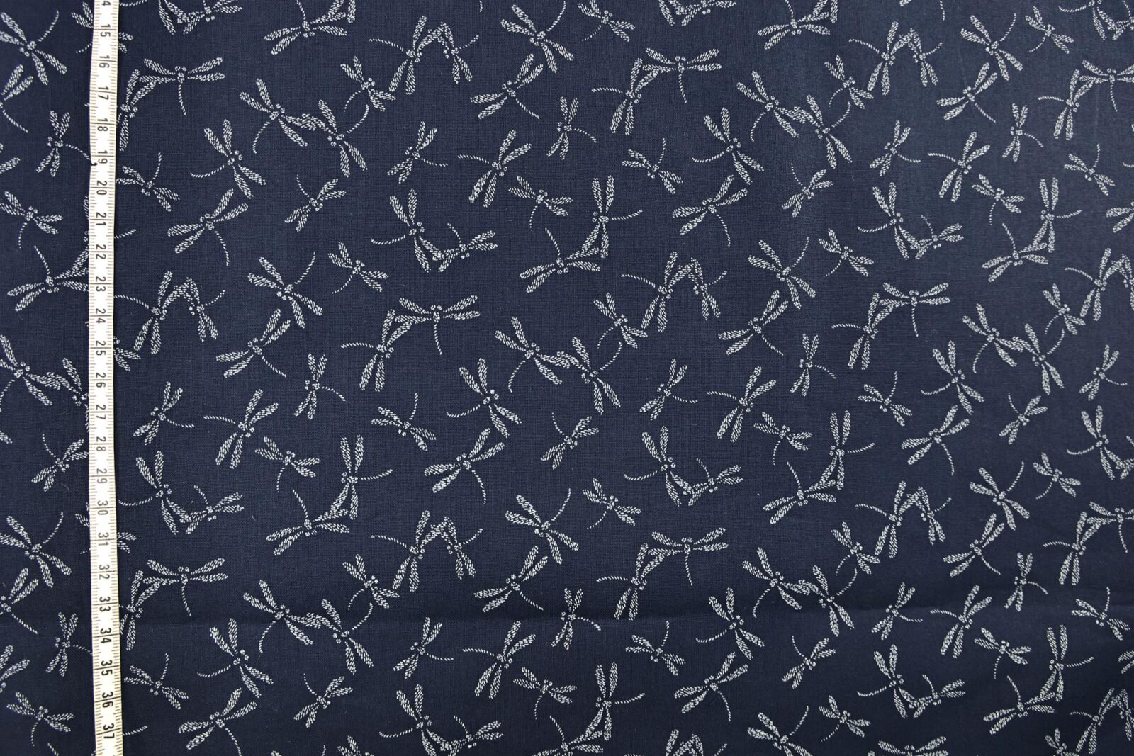 Japanese fabric small dragonflies blue background