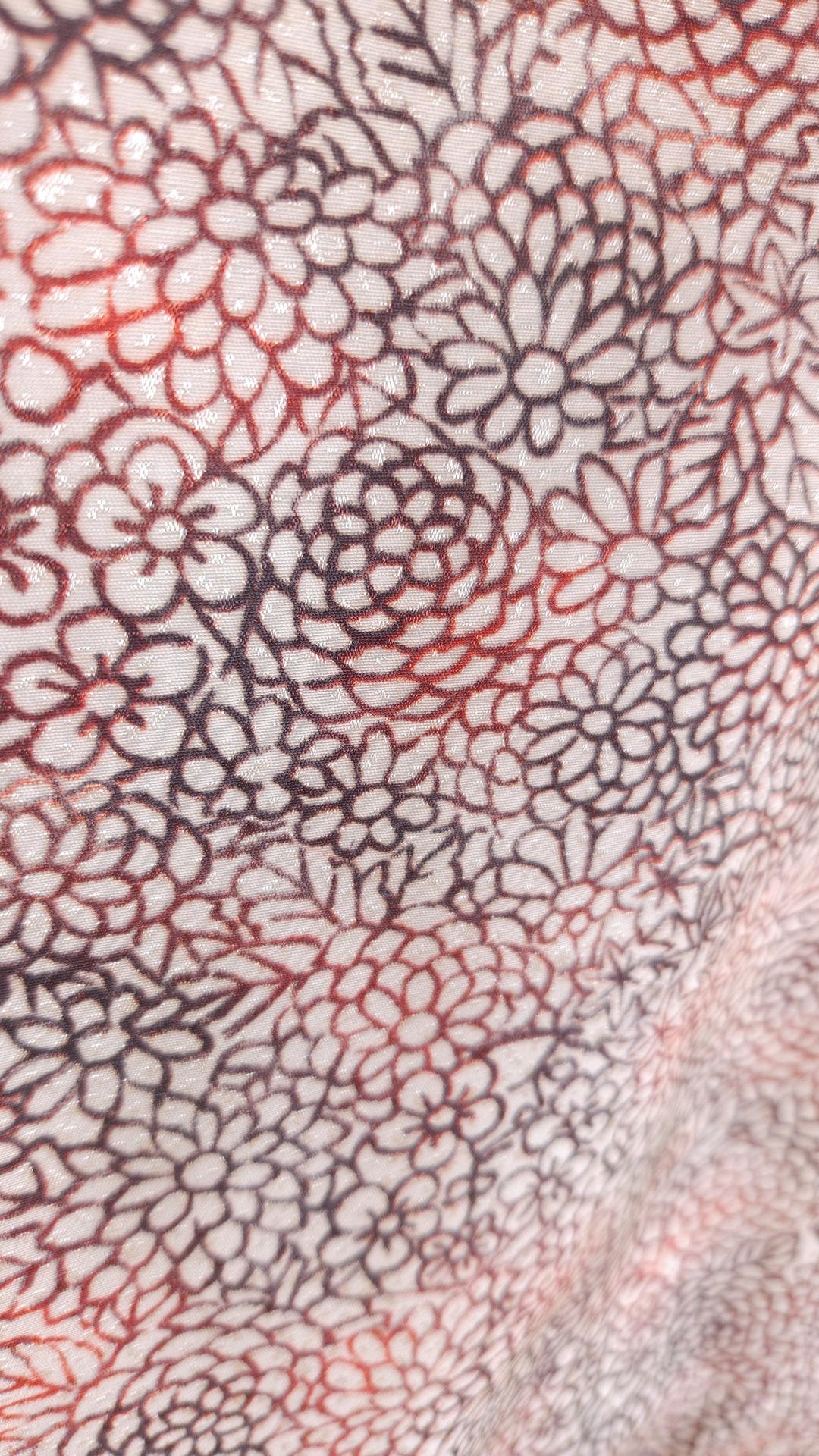 Japanese haori with red and black flowers