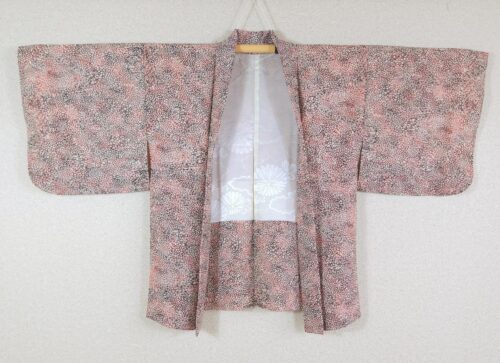 Japanese haori with red and black flowers