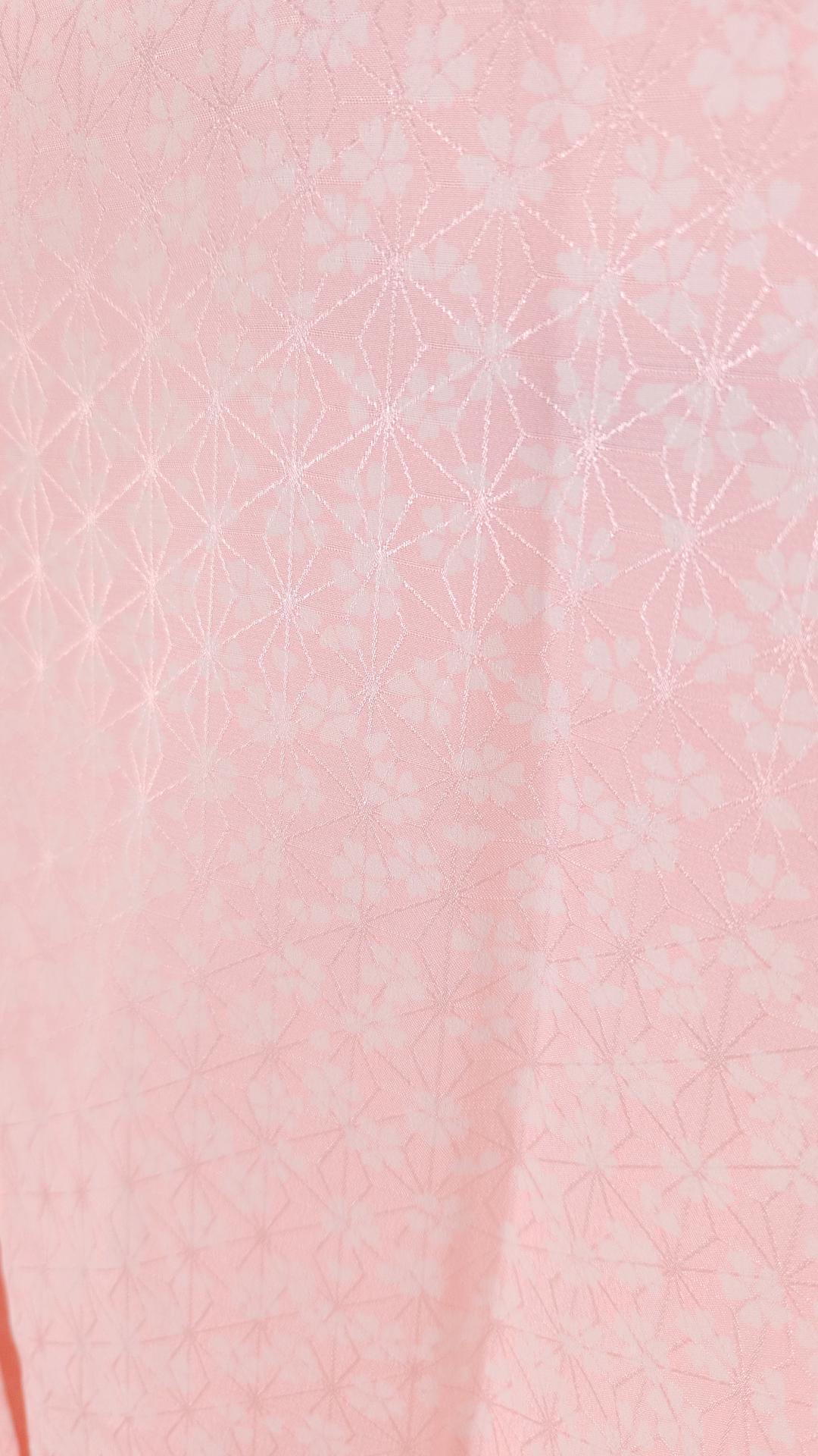 Nagajuban pink-colored Sakura and Asanoha