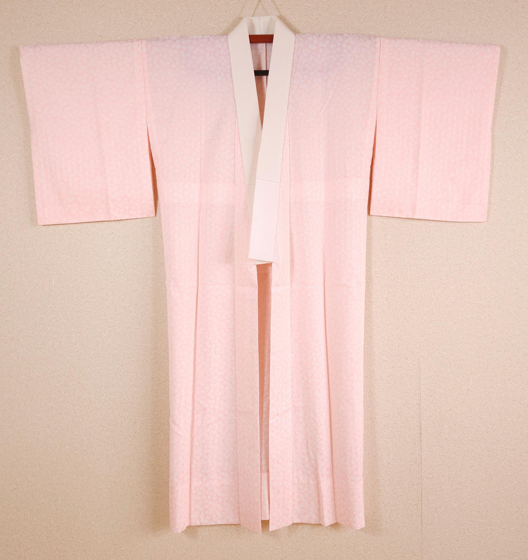 Nagajuban pink-colored Sakura and Asanoha
