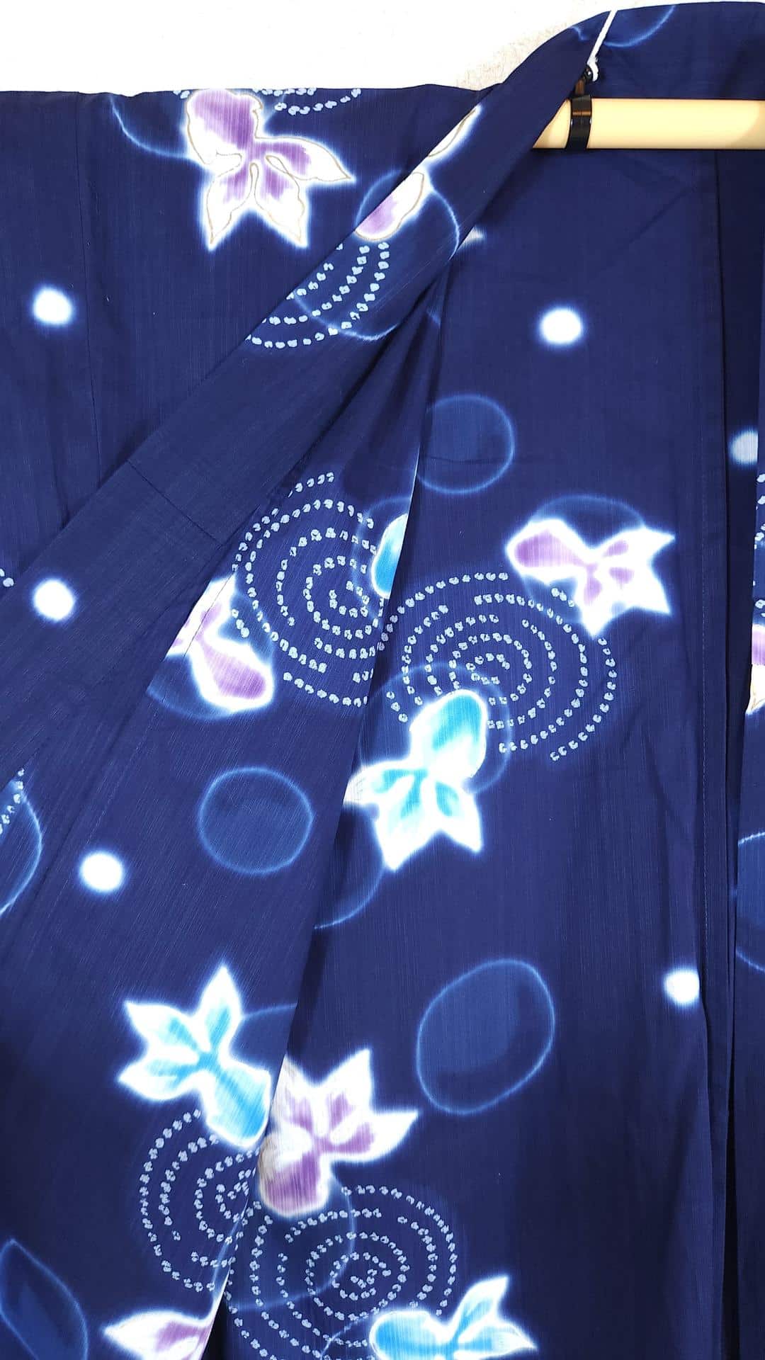 Navy blue Yukata with fish motif