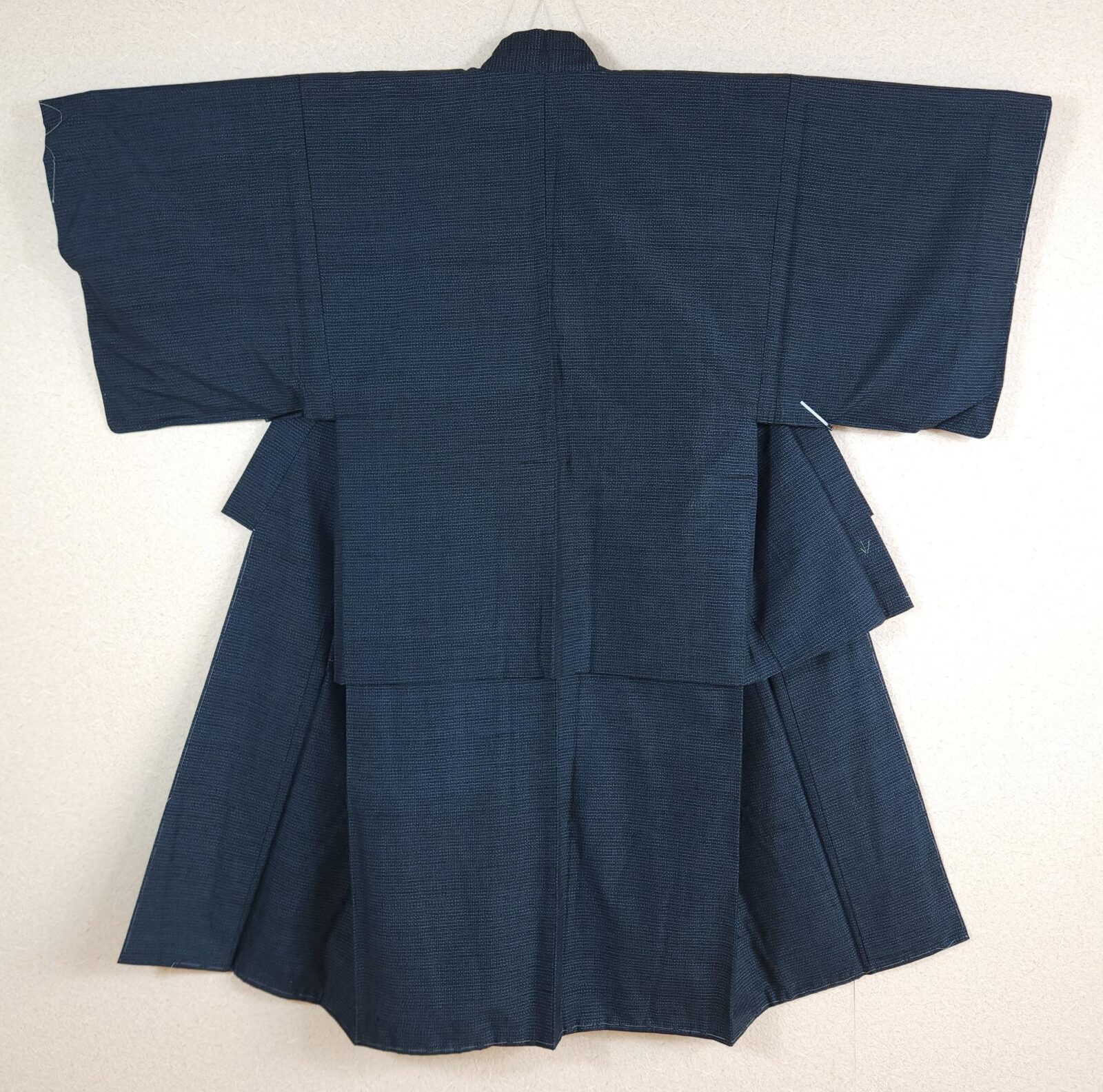Navy blue men's Kimono set with landscape design