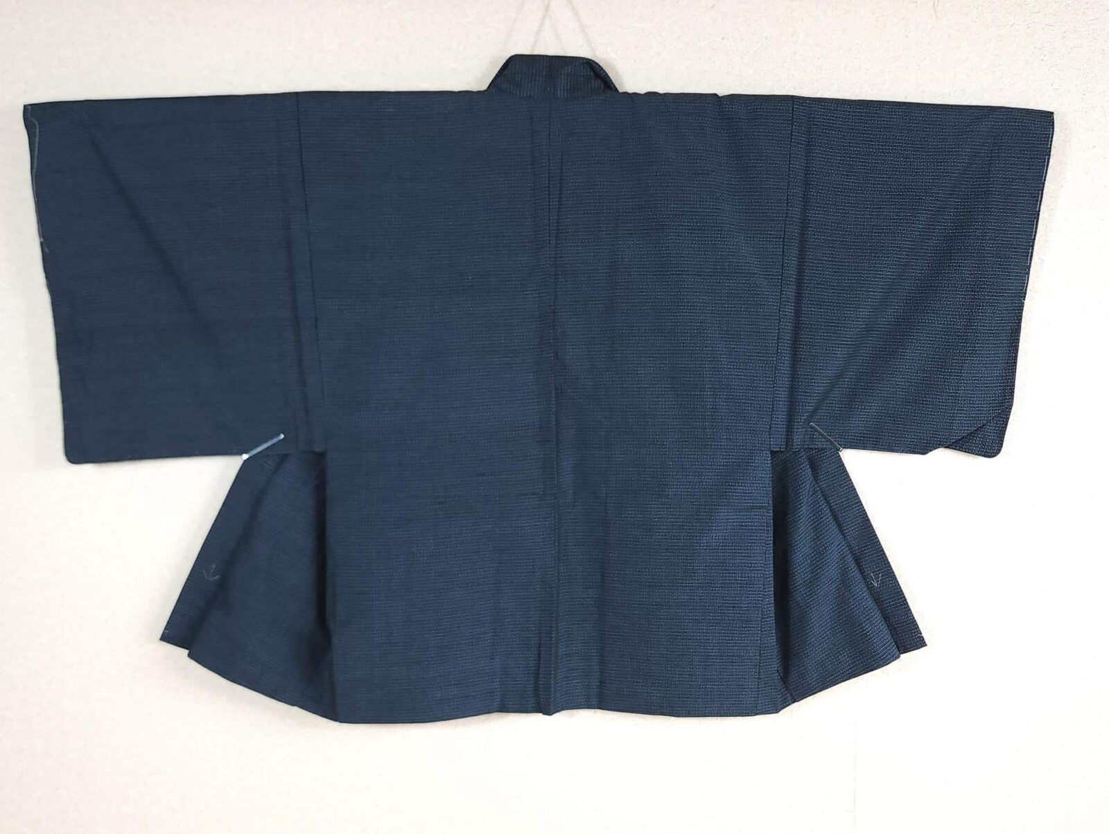 Navy blue men's Kimono set with landscape design