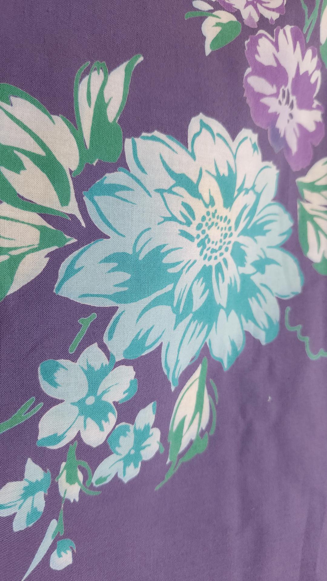 Purple Yukata with blue flowers