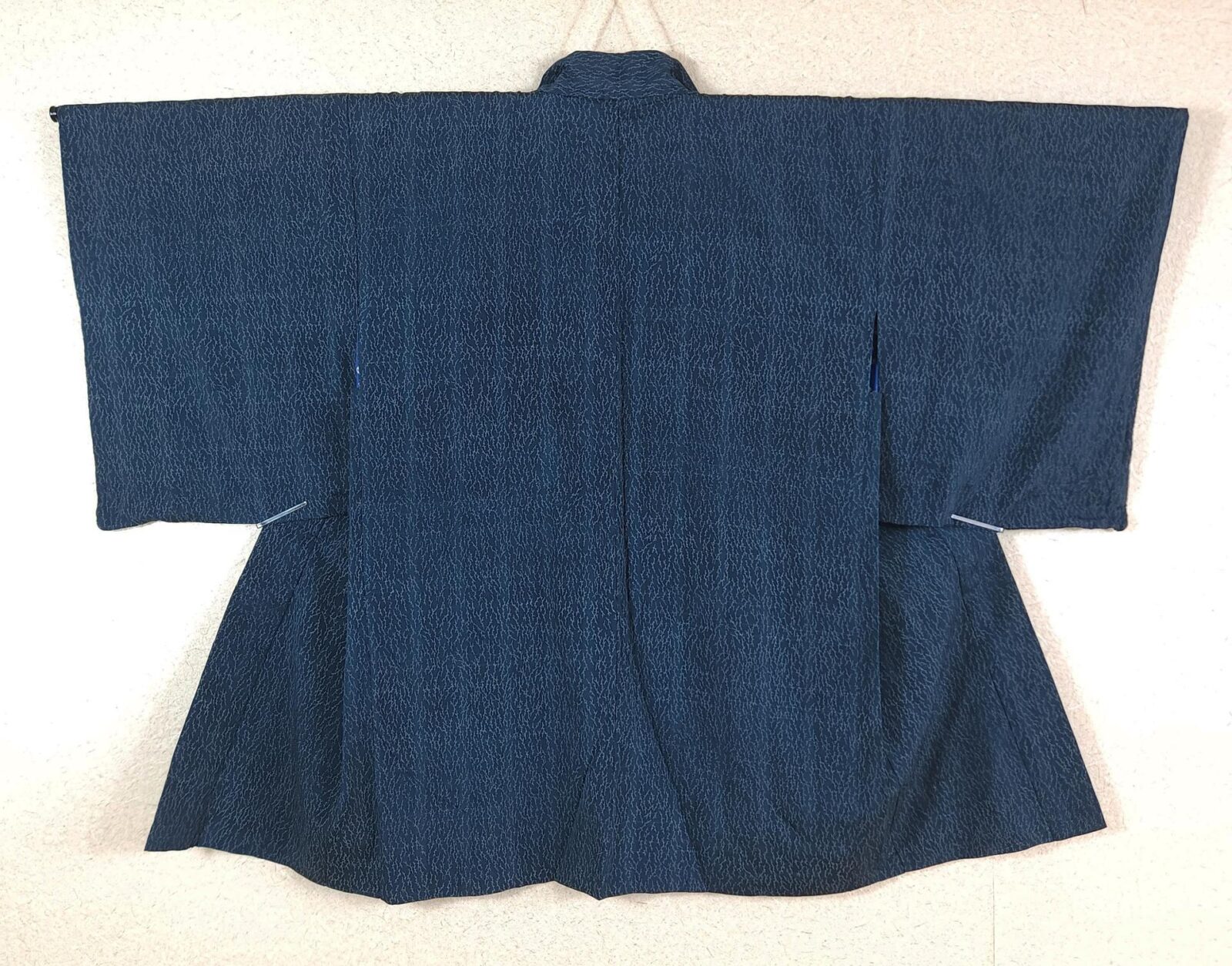 Teal blue Haori with Shibori lining