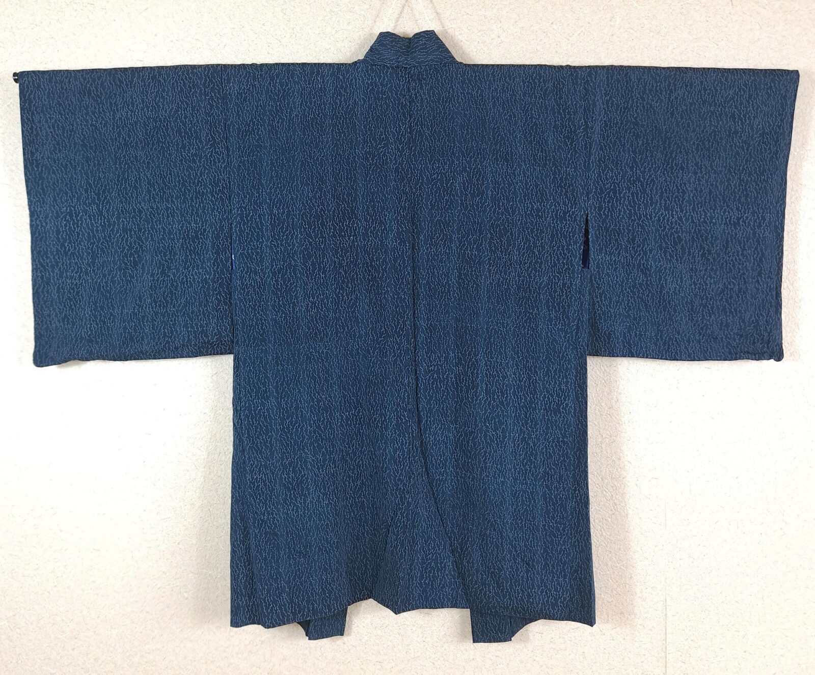 Teal blue Haori with Shibori lining