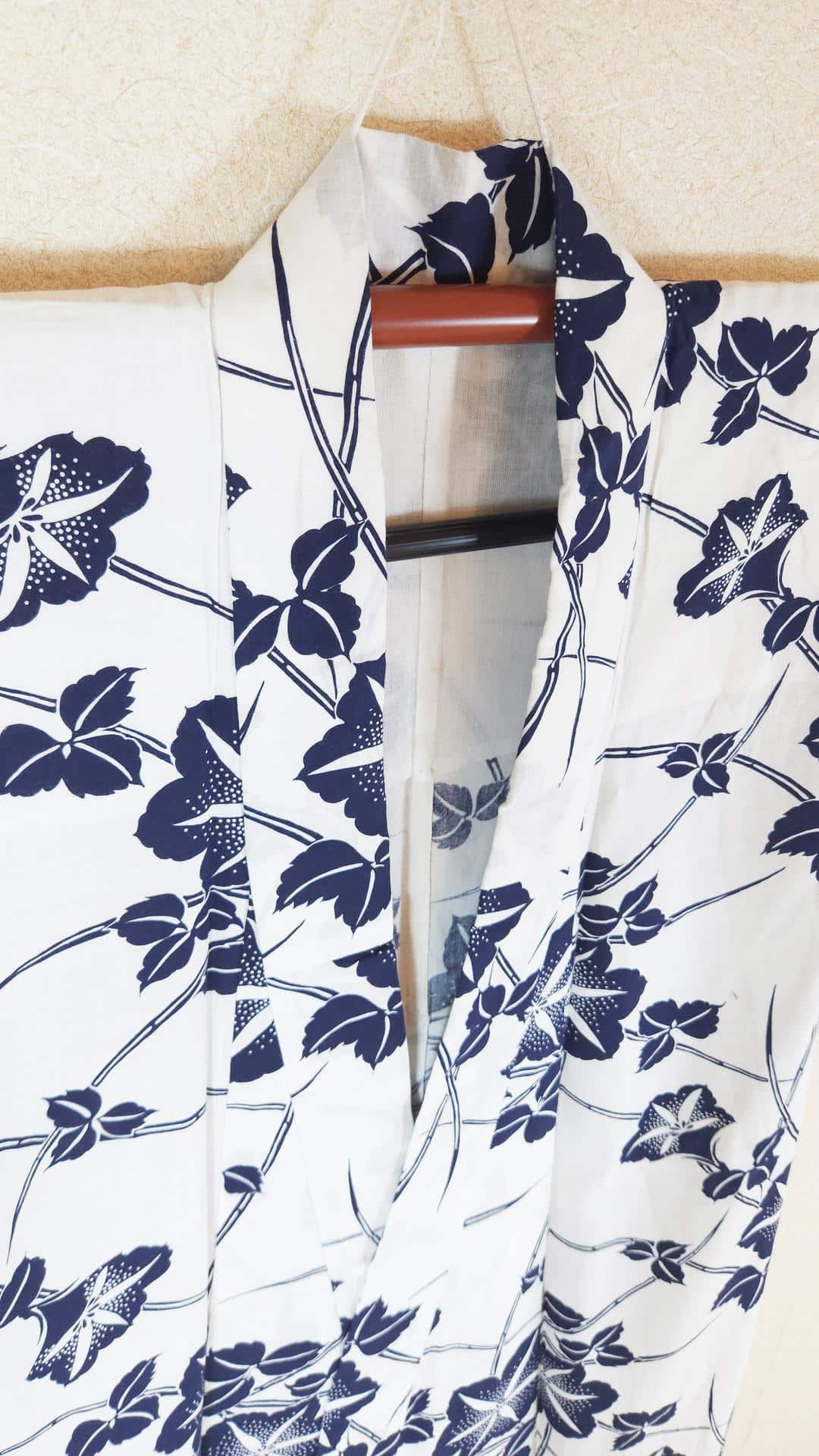 White Yukata with Asagao flowers
