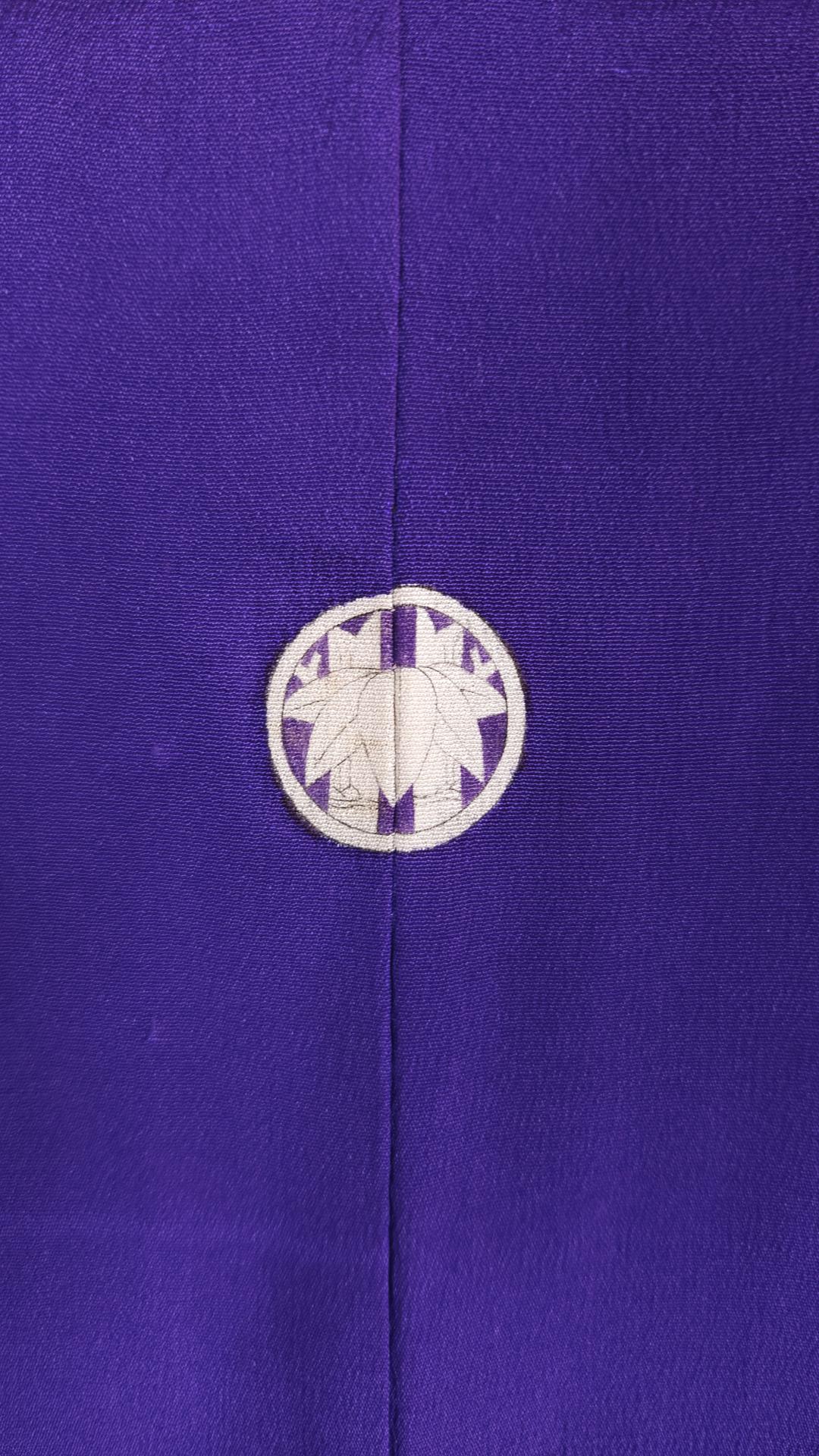 Antique hand-painted purple Kimono for girls