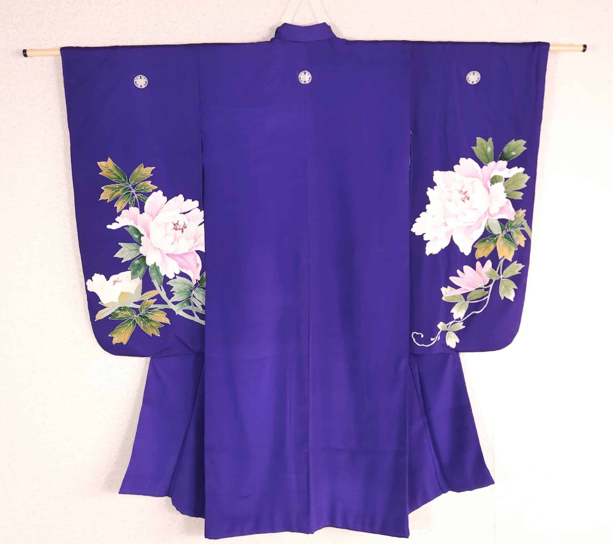 Antique hand-painted purple Kimono for girls