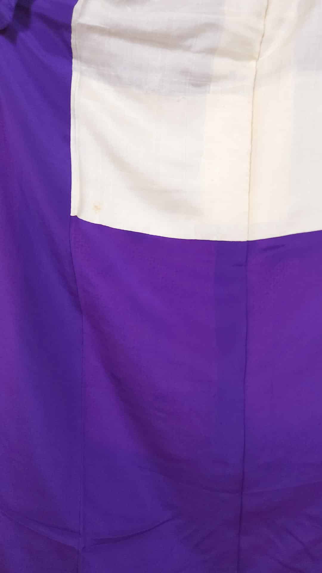 Antique purple Houmongi embroidery and Shibori