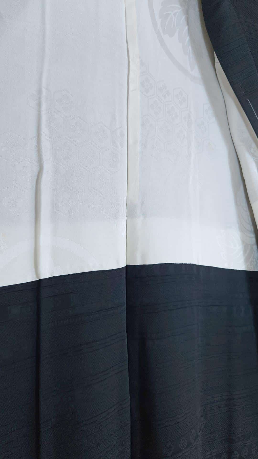 Black Haori with geometric patterns