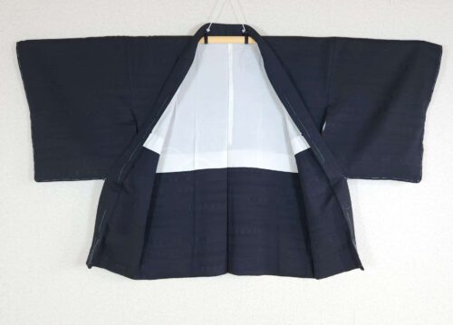 Black Haori with geometric patterns