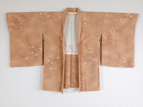 Chestnut Haori with delicate flowers