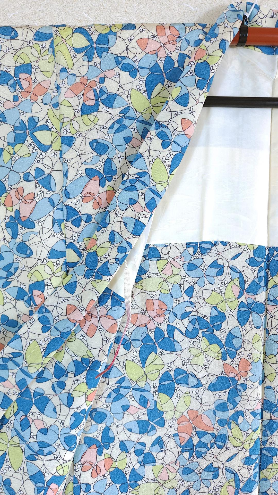 Colorful Haori with butterfly motifs