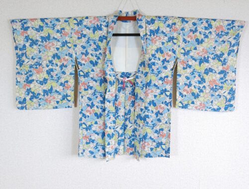 Colorful Haori with butterfly motifs
