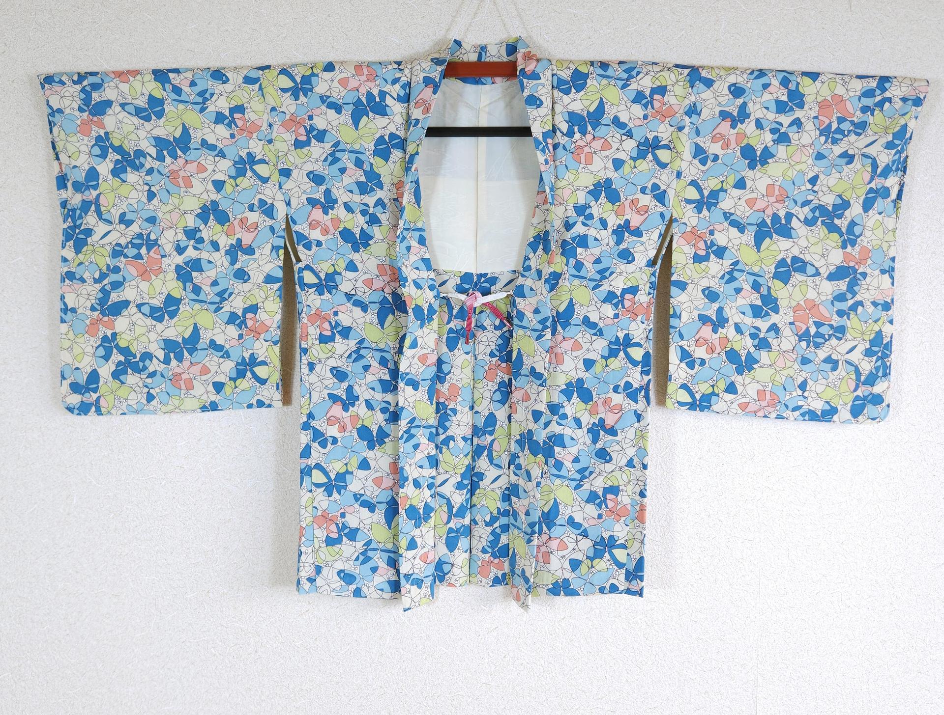 Colorful Haori with butterfly motifs
