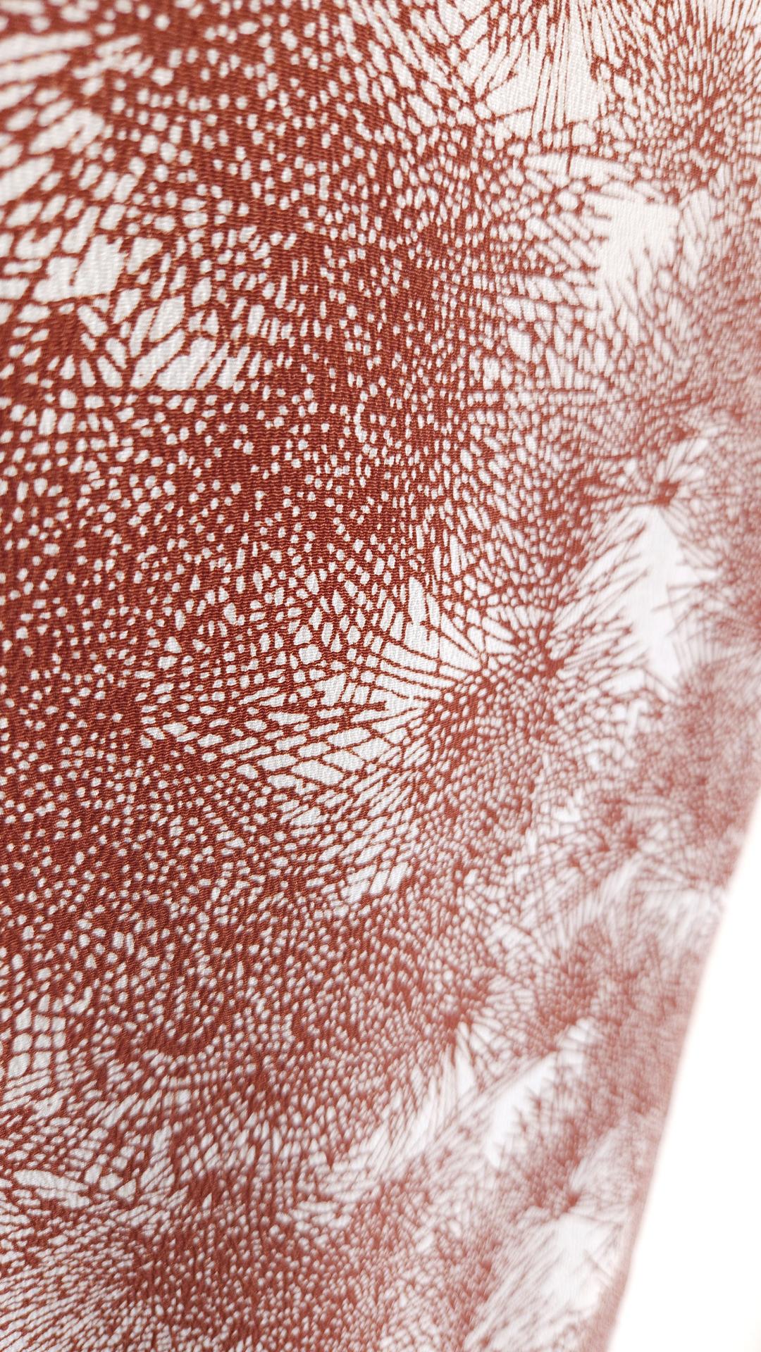 Ecru Haori with stylized brown pines