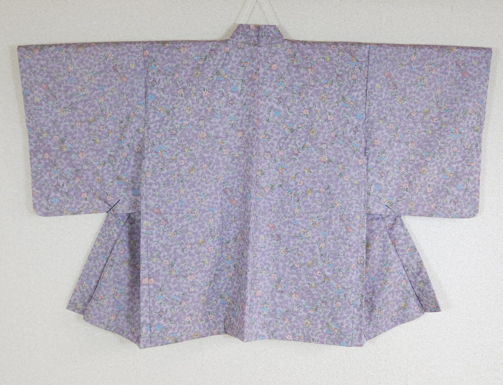 Lavender violet Haori with pastel flowers